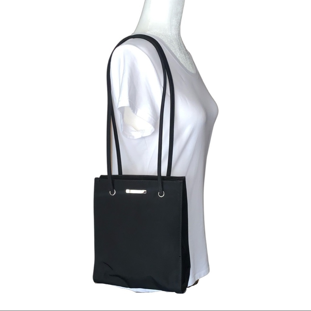 Nine West Black Slim Double-Strap Tote - Picture 1 of 9